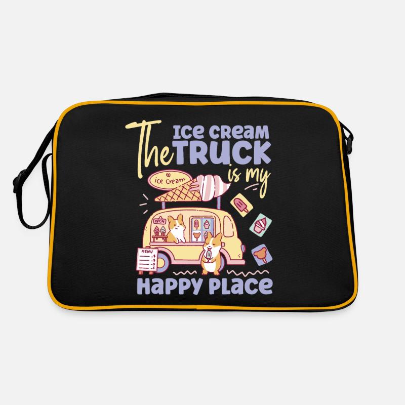 Cornet de crème glacée Le camion de crème glacée Sac Retro