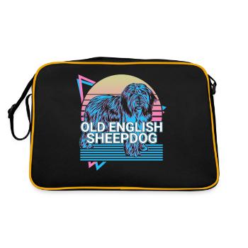 Old English Sheepdog Retro - Retro Bag - black/gold - Back