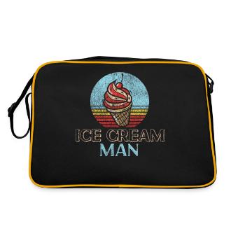 Ice Cream Boy Cone Sundae Retro - Retro Tasche - Schwarz/Gold - Hinten