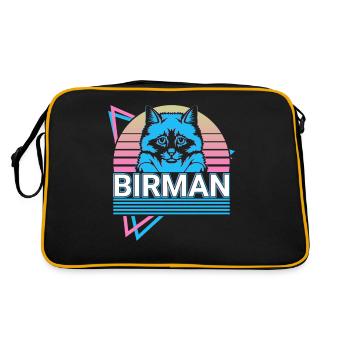Burmese Cat Retro - Retro Bag - black/gold - Back