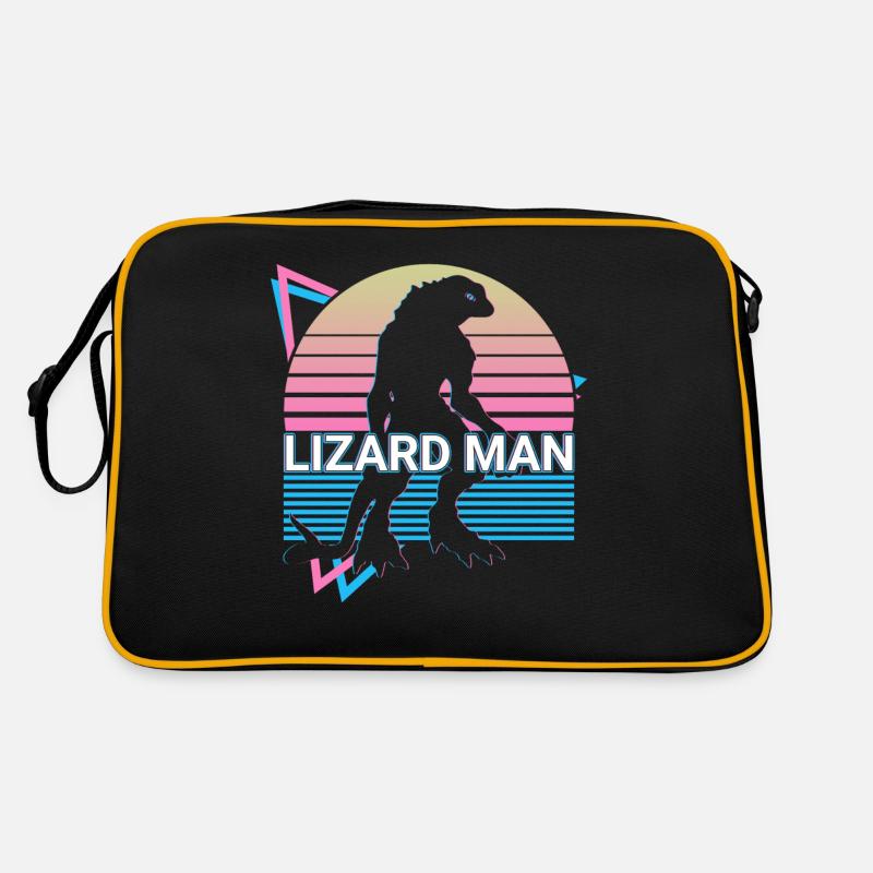 Eidechsenmann Kryptide Kryptozoologie Retro Retro Tasche