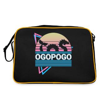 Ogopogo Cryptid Cryptozoology Retro - Retro Bag - black/gold - Back