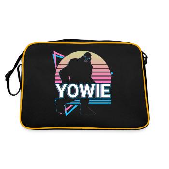 Yowie Cryptid Cryptozoology Retro - Retro Bag - black/gold - Back