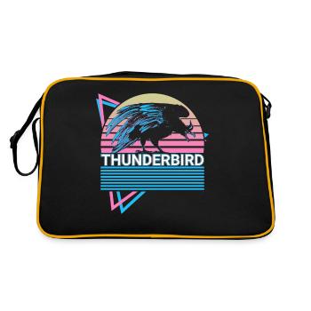 Thunderbird Cryptid Cryptozoology Retro - Retro Bag - black/gold - Back