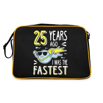 25 Years Ago I Was The Fastest 25. Geburtstag - Retro Tasche - Schwarz/Gold - Hinten