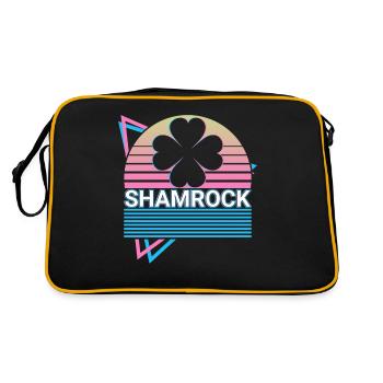 Cloverleaf Leaf St. Patrick Irish Shamrock Ret - Retro Bag - black/gold - Back