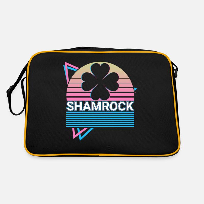 Kleeblatt Blatt St. Patrick Irisches Kleeblatt Ret Retro Tasche