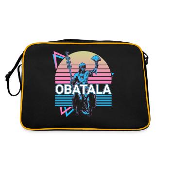 Obatala Orisha African Deity Yoruba Religi - Retro Bag - black/gold - Back