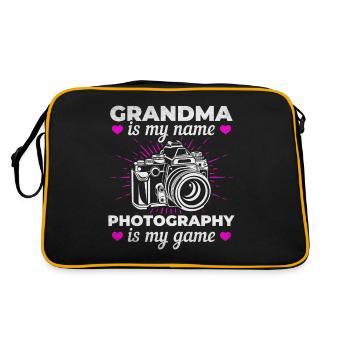 Grandma is my name Photography is my - Retro Bag - black/gold - Back