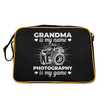 Photographer Grandma is my name Photography is my name - Retro Bag - black/gold - Back