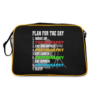 Photo plan for the day Camera-Photographer-Daily Schedule - Retro Bag - black/gold - Back