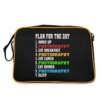 Photographer's plan for the day - Retro Bag - black/gold - Back
