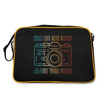 Wenn das Leben verschwommen wird Passen Sie Ihren - Retro Tasche - Schwarz/Gold - Hinten