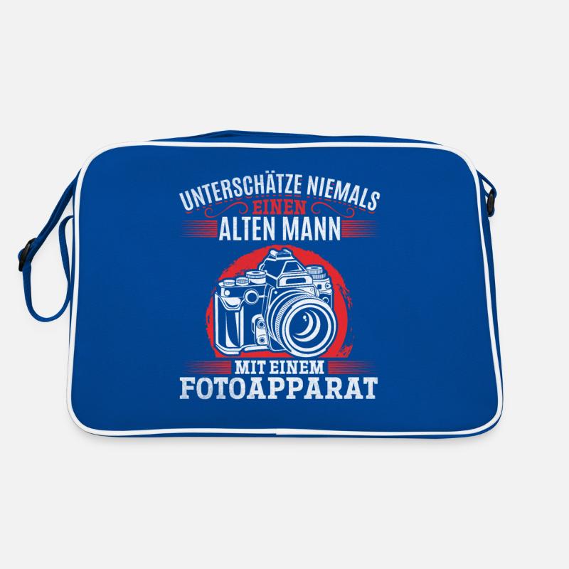 Unterschätze niemals einen alten Mann mit einem Retro Tasche