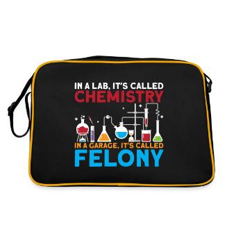 Scientist Chemist Physicist Physics Gift - Retro Bag - black/gold - Back