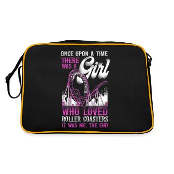 Roller Coaster Girl Vintage Once - Retro Tasche - Schwarz/Gold - Hinten