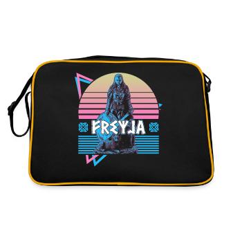Freyja Freya Nordic Goddess Asgard Norse Mytus - Retro Bag - black/gold - Back