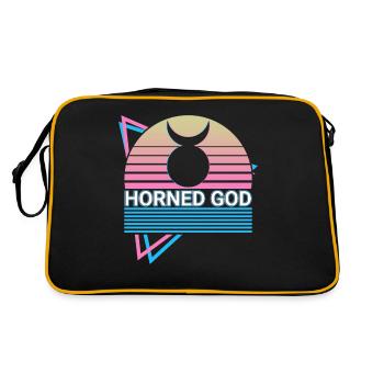 Dieu Cornu Wicca Pagan Pagan Retro - Sac Retro - noir/or - Dos