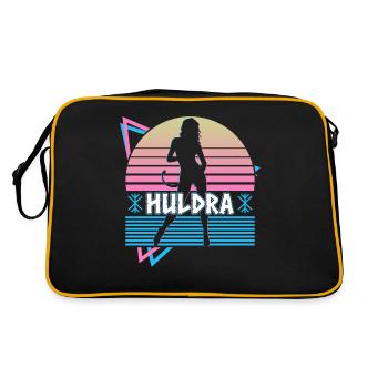 Huldra Hulder Skandinavische Folklore Retro - Retro Tasche - Schwarz/Gold - Hinten