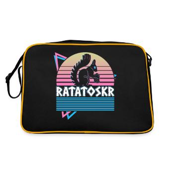 Ratatoskr Squirrel Norse Mythology Retro - Retro Bag - black/gold - Back