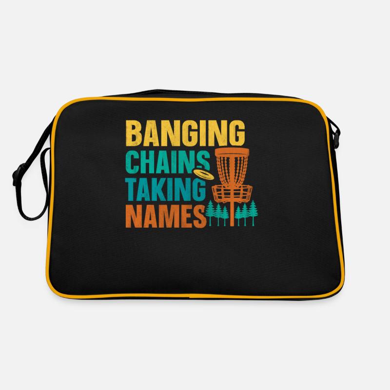 Retro Sunset Banging Chains prend des noms Disc Golf Sac Retro