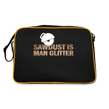 Crafter, Engineer Apprentice Woodworker Carpenter - Retro Bag - black/gold - Back