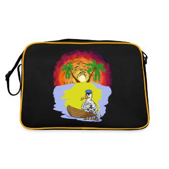 Ahoi Caribbean Island Bateau à rames Seagull Captain Trip - Sac Retro - noir/or - Dos