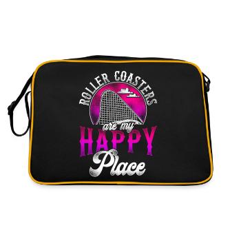 Roller Coaster Vintage Roller - Retro Bag - black/gold - Back