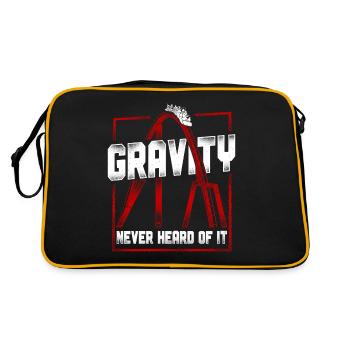 Roller Coaster Vintage Gravity - Retro Tasche - Schwarz/Gold - Hinten