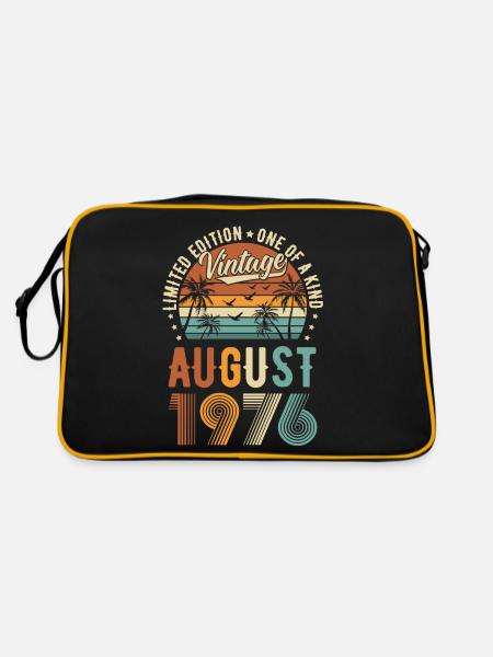 Édition limitée Août 1976 Cadeau d’anniversaire - Sac Retro - noir/or - Dos