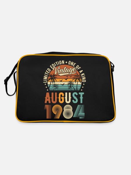 Édition limitée Août 1984 Cadeau d’anniversaire - Sac Retro - noir/or