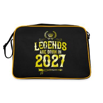 2027 legends born in - Retro Tasche - Schwarz/Gold - Hinten