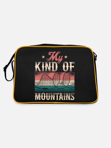 Roller Coaster Vintage Retro My - Retro Tasche - Schwarz/Gold