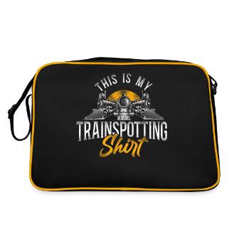 Steam Train Driver Trainspotting - Retro Bag - black/gold - Back