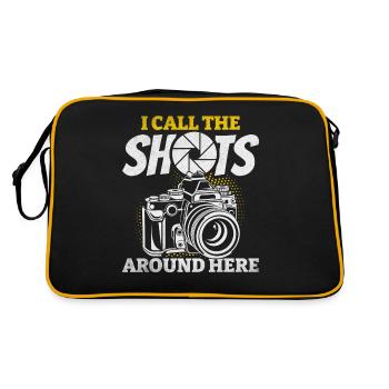 Photography I call the shots here - Retro Bag - black/gold - Back