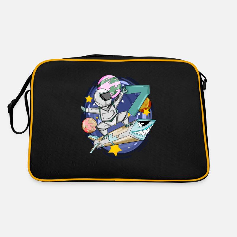7 Birthday Astronaut Rockets Space Retro Bag