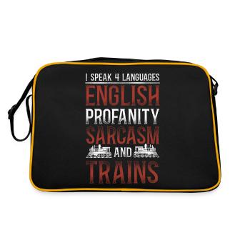 Steam Train Driver Trainspotting - Retro Bag - black/gold - Back