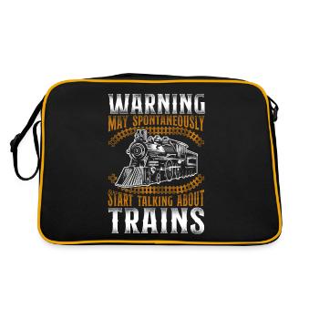 Steam Train Driver Trainspotting - Retro Bag - black/gold - Back