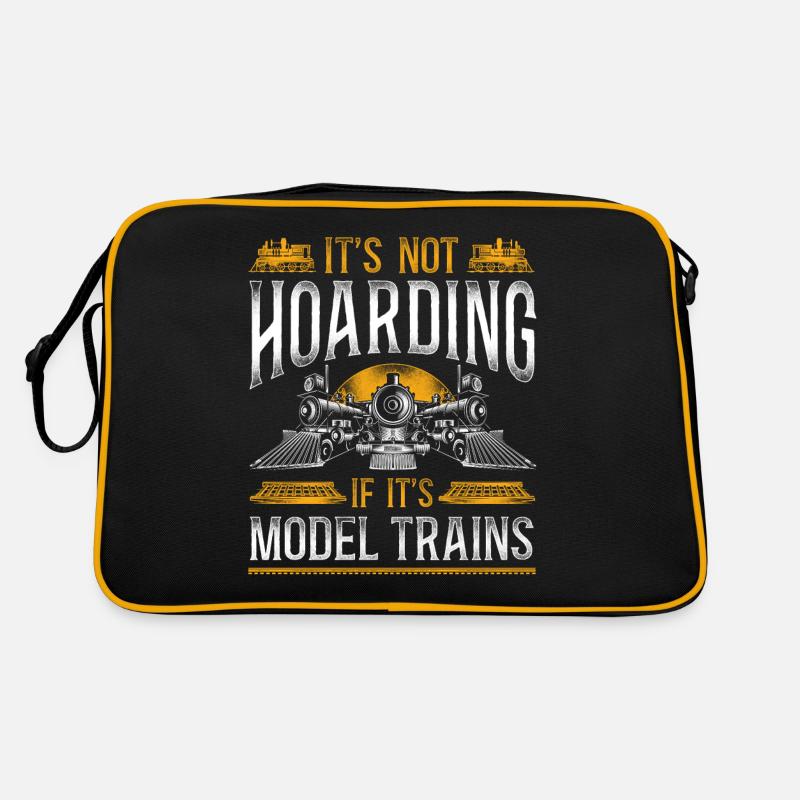 Steam Train Driver Trainspotting - Retro Tasche - Schwarz/Gold