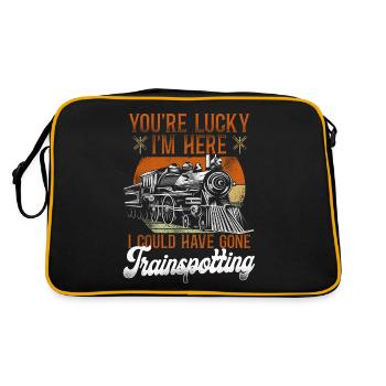 Steam Train Driver Trainspotting - Retro Bag - black/gold - Back