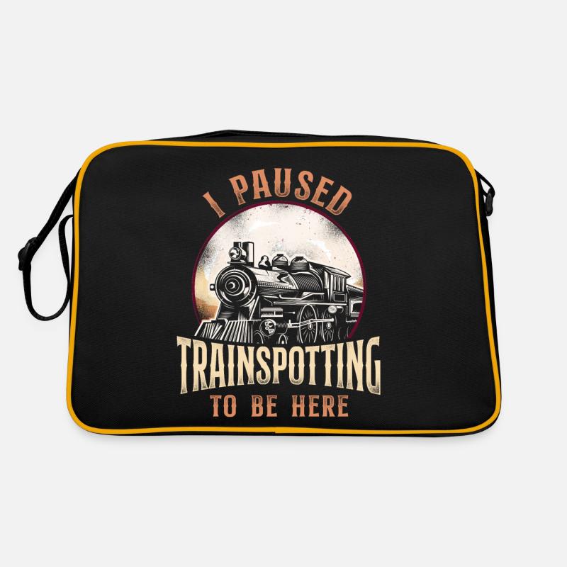 Steam Train Driver Trainspotting Retro Tasche