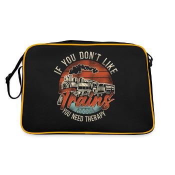 Steam Train Driver Trainspotting - Retro Tasche - Schwarz/Gold - Hinten