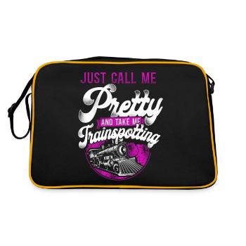 Steam Train Driver Trainspotting - Retro Bag - black/gold - Back