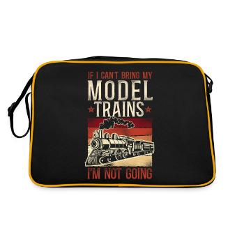 Steam Train Driver Trainspotting - Retro Tasche - Schwarz/Gold - Hinten