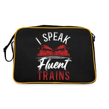 Steam Train Driver Trainspotting - Retro Bag - black/gold - Back