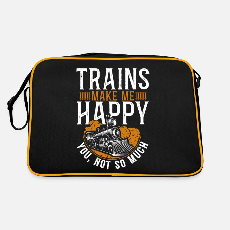 Steam Train Driver Trainspotting Retro Tasche