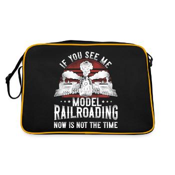 Steam Train Driver Trainspotting - Retro Bag - black/gold - Back