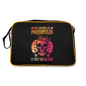 Joueurs de poker - Reposez votre roi des joueurs de poker - Sac Retro - noir/or - Dos
