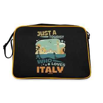 Italie Drapeau italien Italia Cadeau - Sac Retro - noir/or - Dos