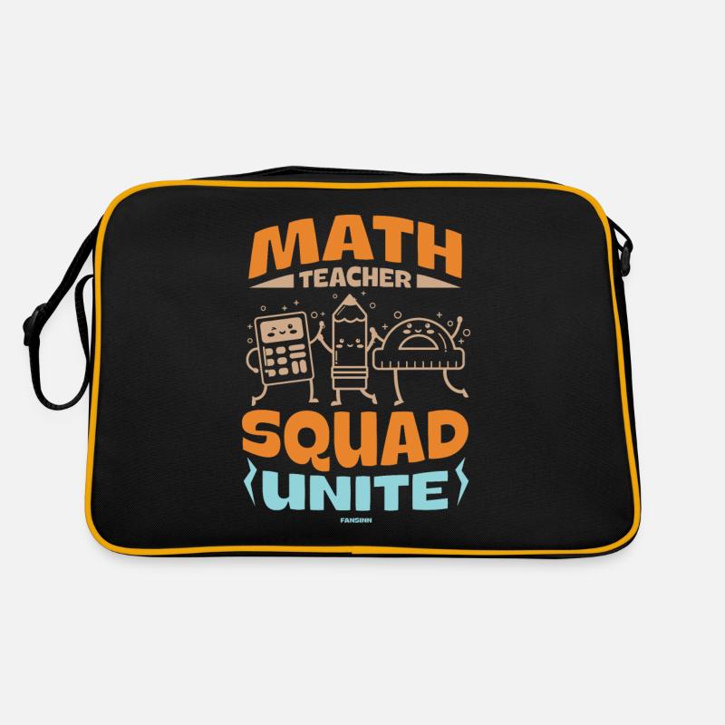 Mathematik Mathe Mathematiker Mathelehrer Geschenk - Retro Tasche - Schwarz/Gold